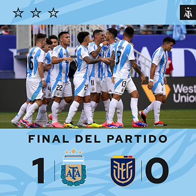 足球友谊赛：阿根廷1-0厄瓜多尔 迪马利亚破门+中柱 梅西哑火